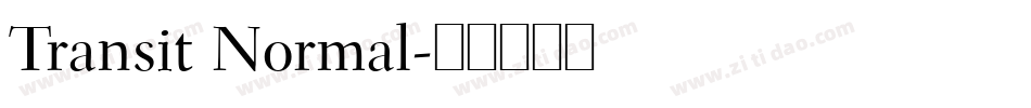 Transit Normal字体转换